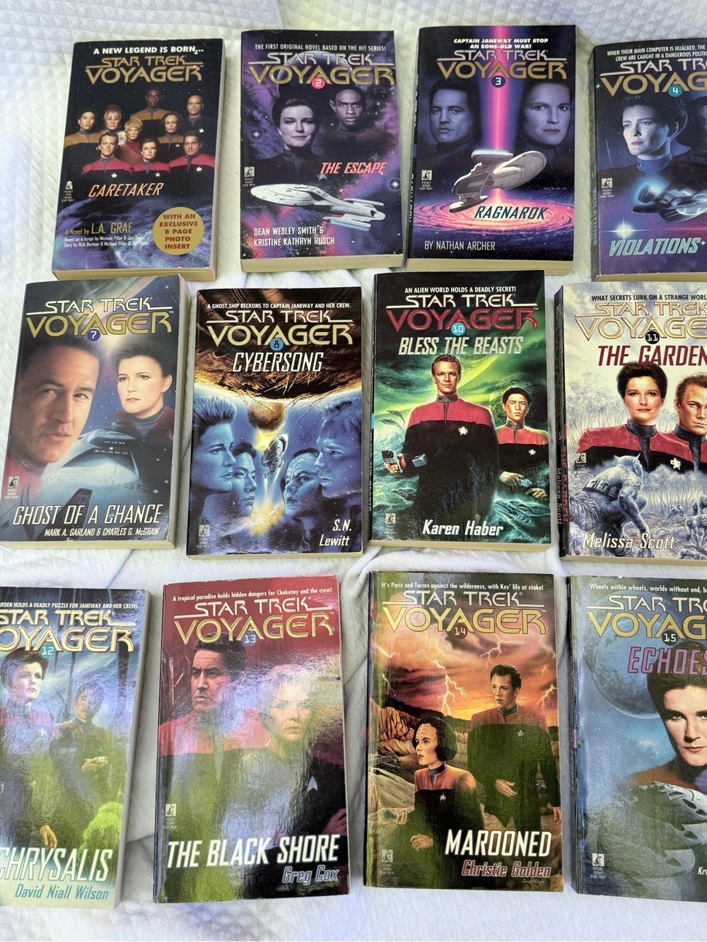 Star Trek Voyager Pocket Books Paperback Lot of 12 Numbered Novels - Picture 7 of 8